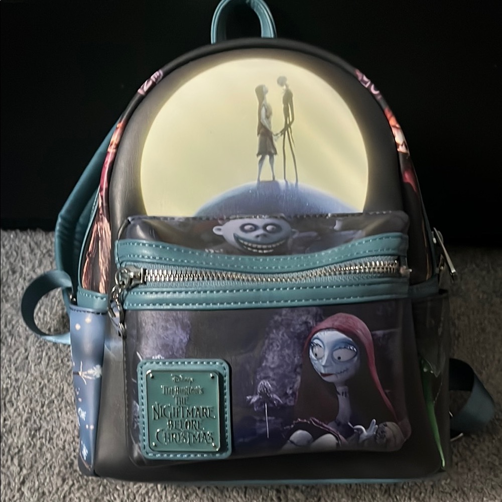 Loungefly The Nightmare Before Christmas Backpack - Blue and Gray